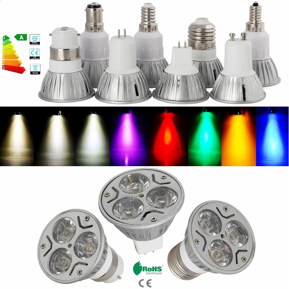 Dimmbare Ultra Bright LED Spot Glühbirnen E27 E14 B22 GU10 MR16 6W Epistar Lampe - Bild 1 von 4