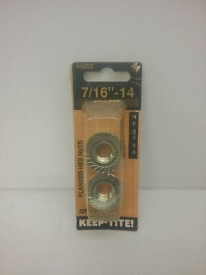 44252 Motormite Flagged Hex Nuts Coarse 7/16'' - 14