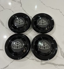 4 Pc Floating Center Caps With Mercedes Maybach Logo Forgiato Xl Hubcap Black