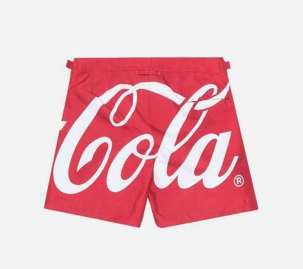 NWT NEW KITH X COCA-COLA X ORELEBAR BROWN BULLDOG SWIM TRUNK Red 
