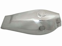Neu Benzin-Kraftstofftank Aluminium Silber Bultaco Sherpa S2U Vorn