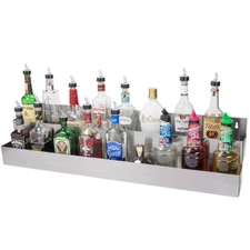 42" Stainless Steel Double Tier Commercial Bar Speed Rail Liquor Display Rack