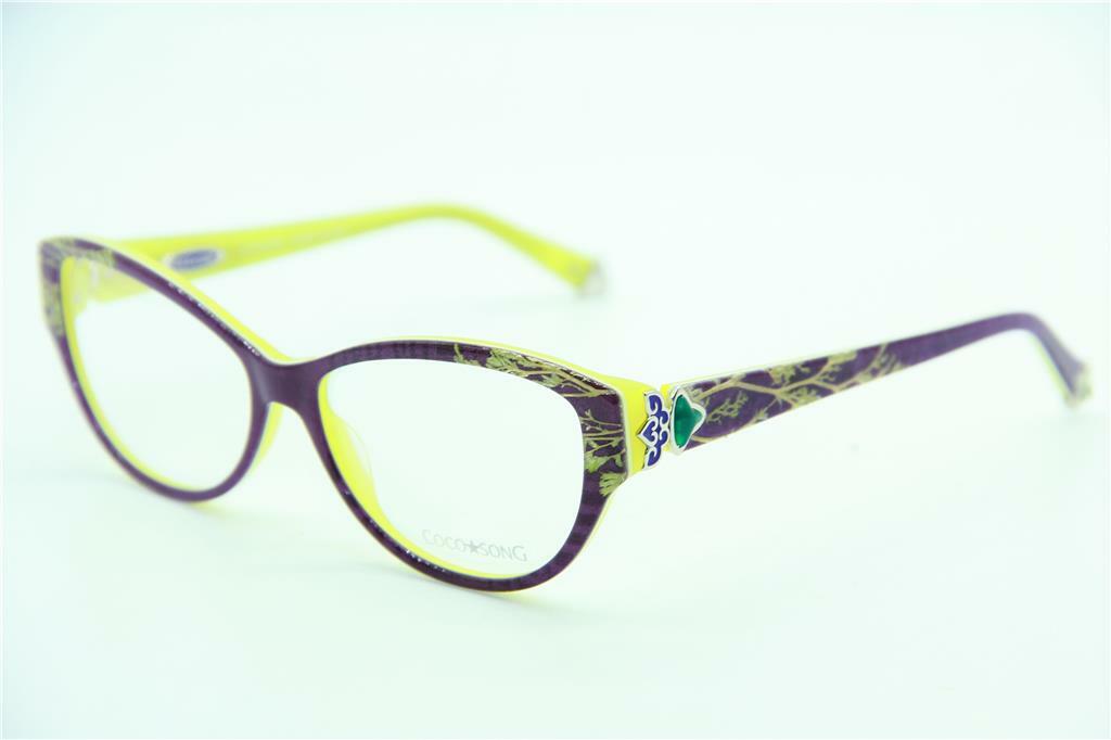 NUEVAS GAFAS AUTÉNTICAS COCO SONG CV 097 COL. 02 PÚRPURA CON ESTUCHE CV097 54-15