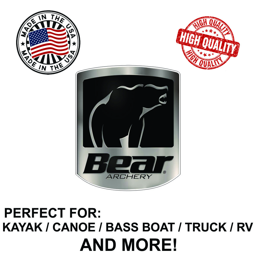 Bear Archery Decal Sticker For Kayak Canoe Truck Bass Boat RV and More!