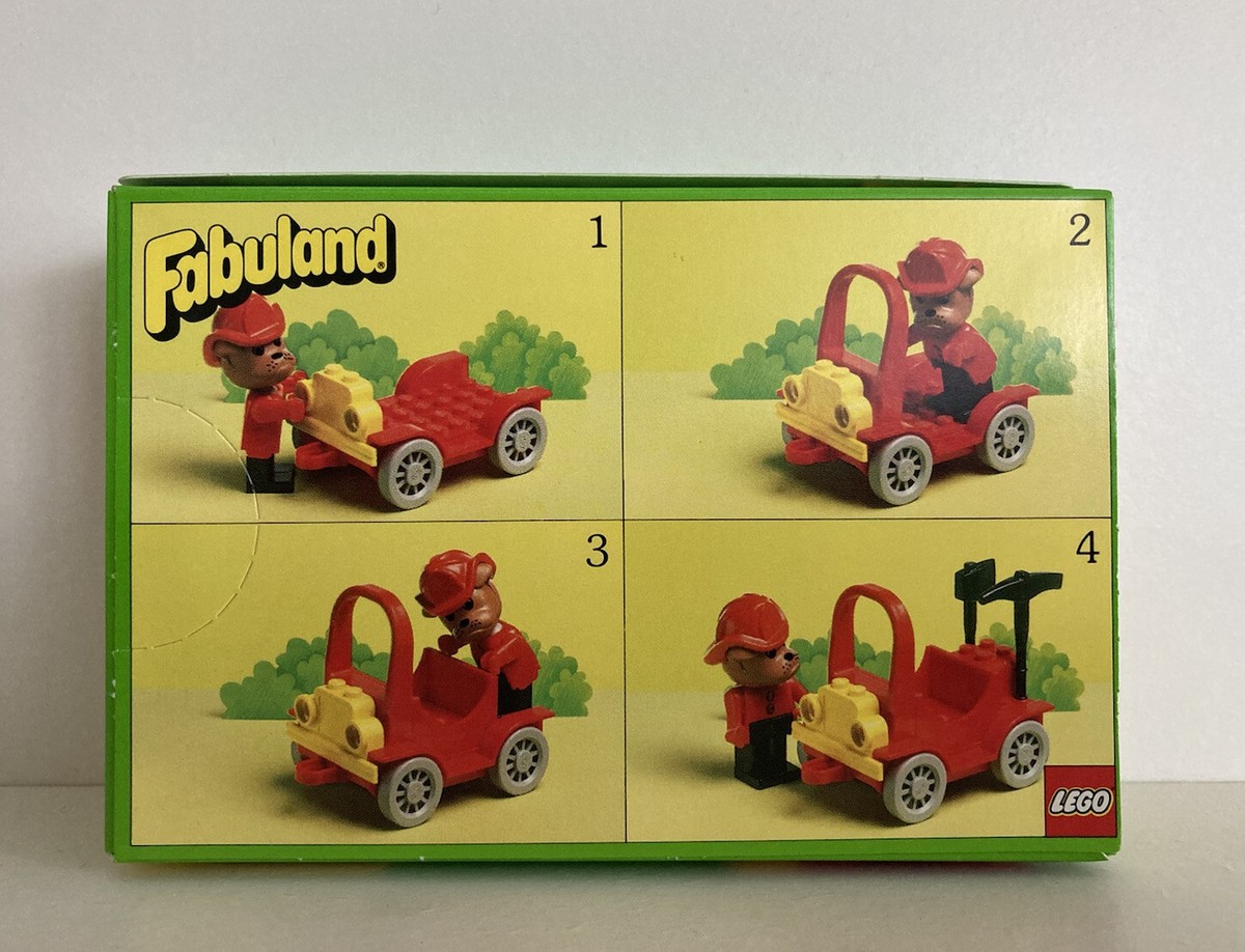 New 1989 Lego 3797 Fabuland Fire Chief Barty Bulldog Sealed