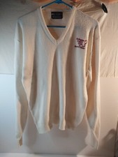 Vintage Pine State Golf Sweater Mens L Long Sleeve Yellow Embroidered