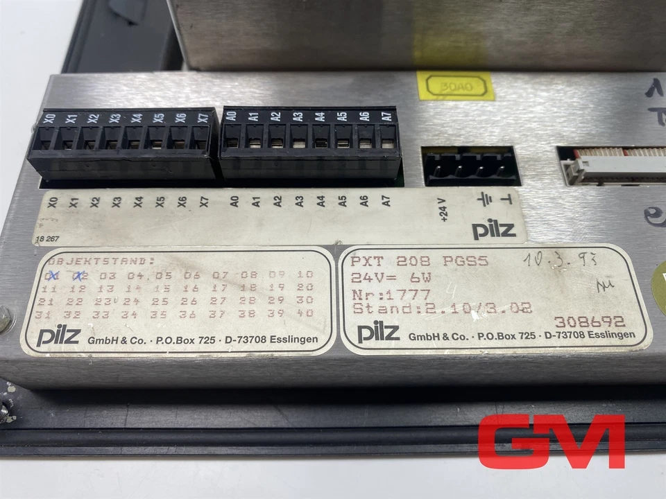 Pilz Bedienpanel PXT 208 PGS5 operator panel 308692 24VDC 6W Stand 2.10/3.02 - Bild 2 von 4