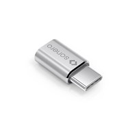USB-C Auf Micro Usb Adapter (USB-C Stecker Auf Micro Usb-Buchse) - Alu/Silber