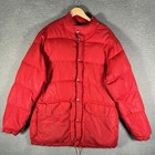 Holubar Puffer Jacket Red Quilted VTG USA Quilted 70s Down Outdoor Mens M