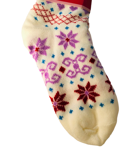 2 Pair Pack - CARNIVAL Womens Sherpa Lined Slipper Socks with Grippers Size 9-11 - Picture 22 of 72