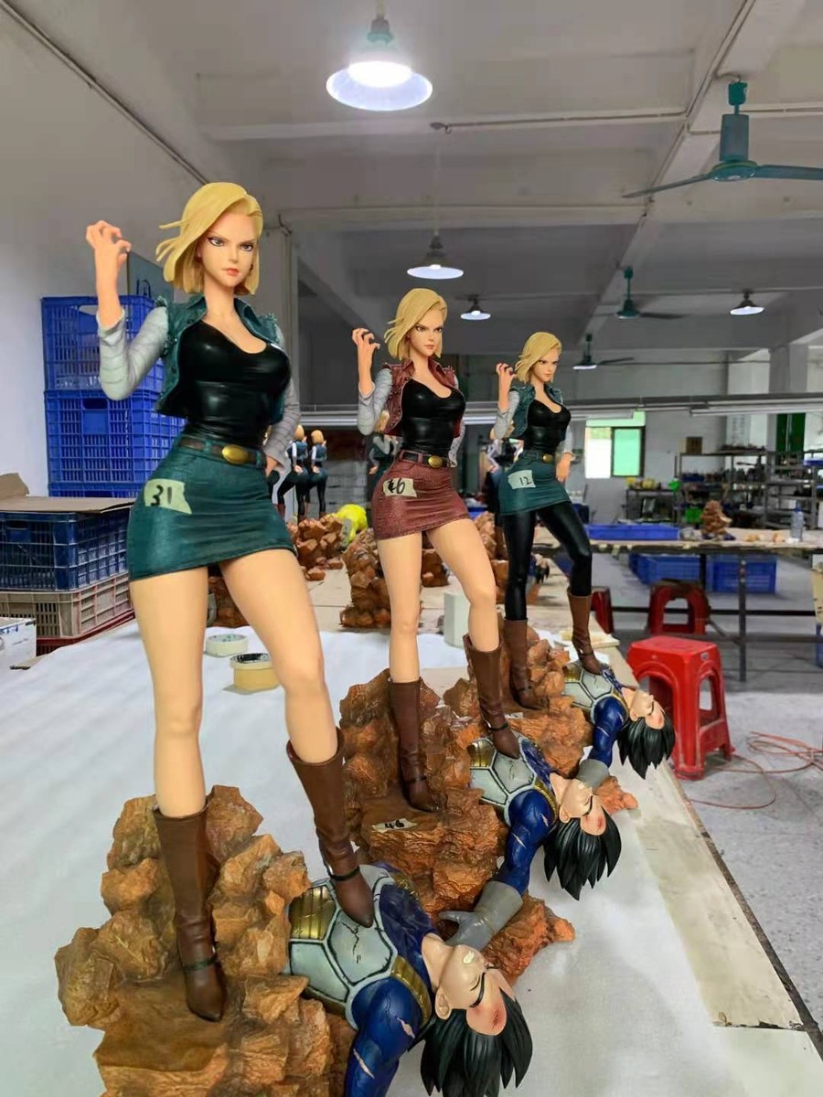 GREEN LEAF STUDIO Dragon Ball Android 18 Statue Resin Painted