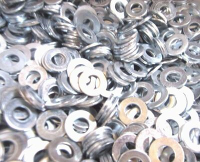 #ad #ad 200 Pieces Total 1 4quot; amp; 5 16quot; SAE Flat Washers Zinc Plated 100 Pieces Each $7.36