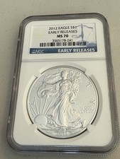 American Eagle MS 70 Graded 2012 Silver Bullion Coins for sale | eBay