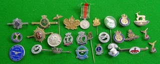 Mixed Lot of Military Related Lapel Badges