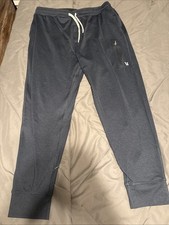 Vuori Sunday Performance Jogger Pants Mens XL Black Zip Pockets Stretch V416