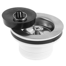 Easy Install Sink Drain Kit with Sealed Odor Prevention Rubber Stainless Steel