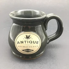 American Pickers Antique Archeology Green Coffee Tea Mug Sunset Hill Stoneware