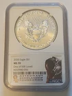 2020 $1 Silver Eagle NGC MS70 1 Of 500 Jim Lovell Signature Apollo 13 Commander