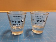 Effen Vodka Shot Glasses Set Barware Drinkware Collectible Liquor Bar Glassware