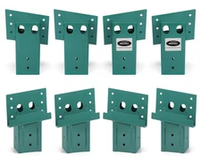 8 Pack Outdoor 4x4 Compound Angle Brackets for Deer Stand Hunting Blinds (Green)