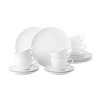 Seltmann Weiden Liberty Kaffeeservice 18-Tlg. Kaffee Service Geschirr Set Weiß