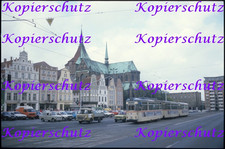 Dia 24x36+plik! Tramwaj Rostock RSAG T2 784 +2 wózek boczny Nowy rynek 1991