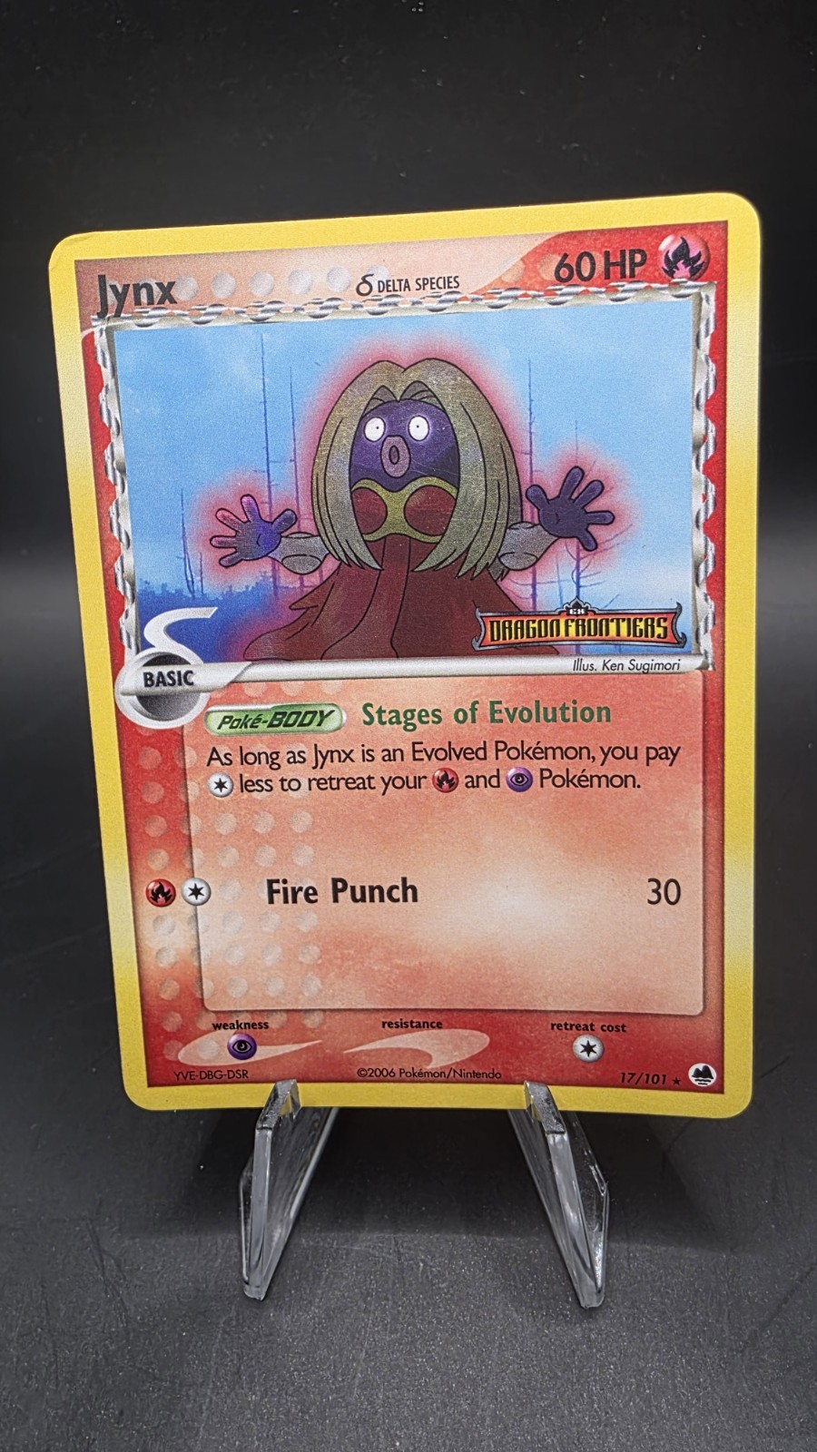 2006 Pokemon EX Dragon Frontiers Jynx Holo #17/101-Used Free Shipping