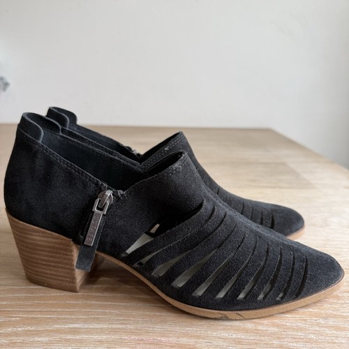 1. State Booties Size 91/2 1S-ARNET Leather Upper Man Made Lining/sole Black
