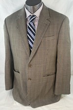Lauren Ralph Lauren Sport Coat Blazer Mens 42.R Houndstooth Gun Club Check VTG