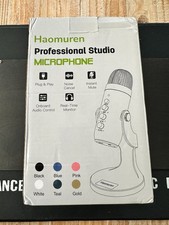 Haomuren USB Microphone, Condenser PC Mic W/Lightning Adapter For Phones