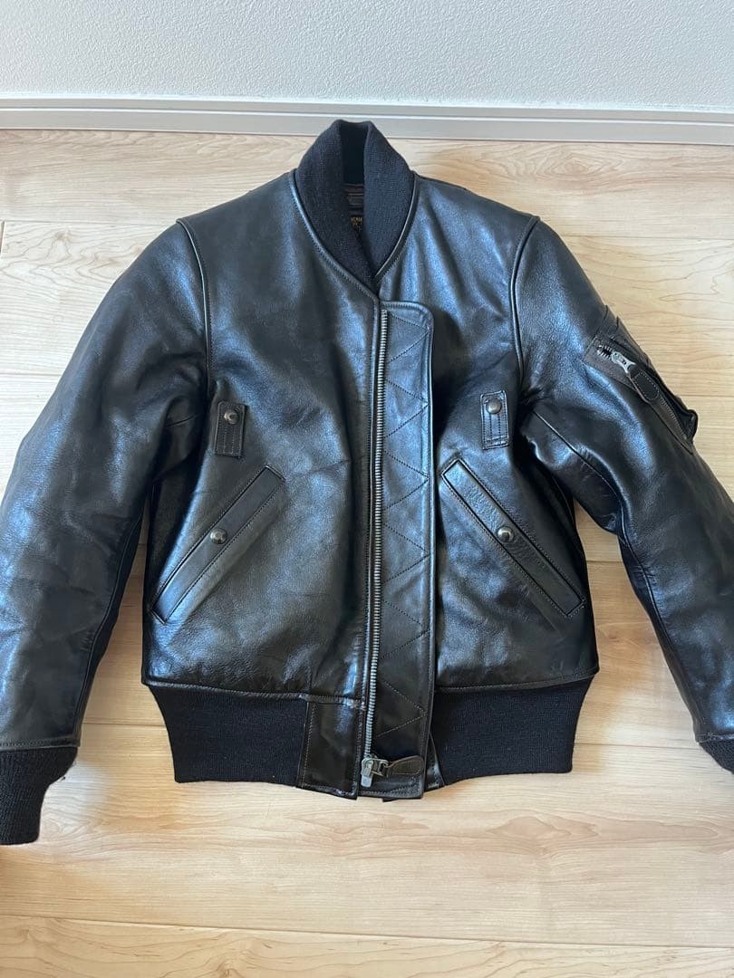 BUZZ RICKSONS Leather Jacket Flight Jacket MA 1 - image 1
