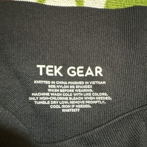 TEK GEAR Black High-Rise Ankle Leggings L Nylon/Spandex Stretch Knit