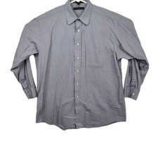 Tommy Hilfiger men's button-up dress shirt, 16 1/2, 32-33, blue stripes