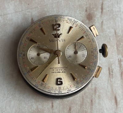 Vintage MONVIS Chronographe Swiss Watch 17 Jewels movement Landeron 48