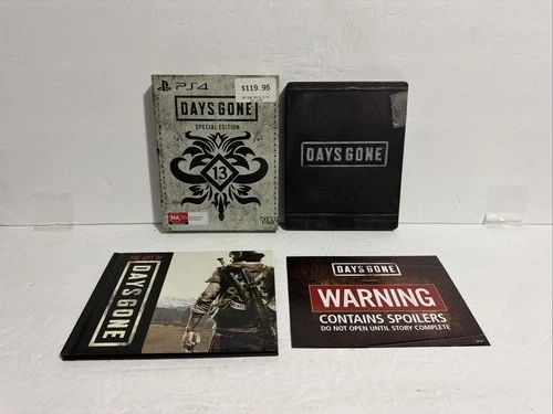 PS4 Days Gone Special Edition Game RARE Australian Release Boxset NO Game Disc!
