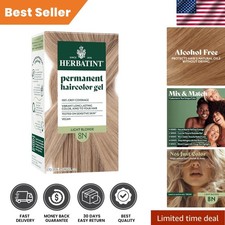 Permanent Hair Dye 8N Light Blonde - 100 Gray Coverage, Ammonia-Free