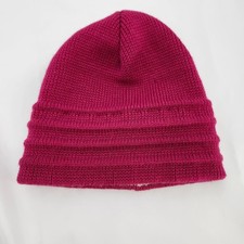 Wigwam Knit Beanie Fuchsia Toboggan Winter Ski Aspen Snow Made In USA