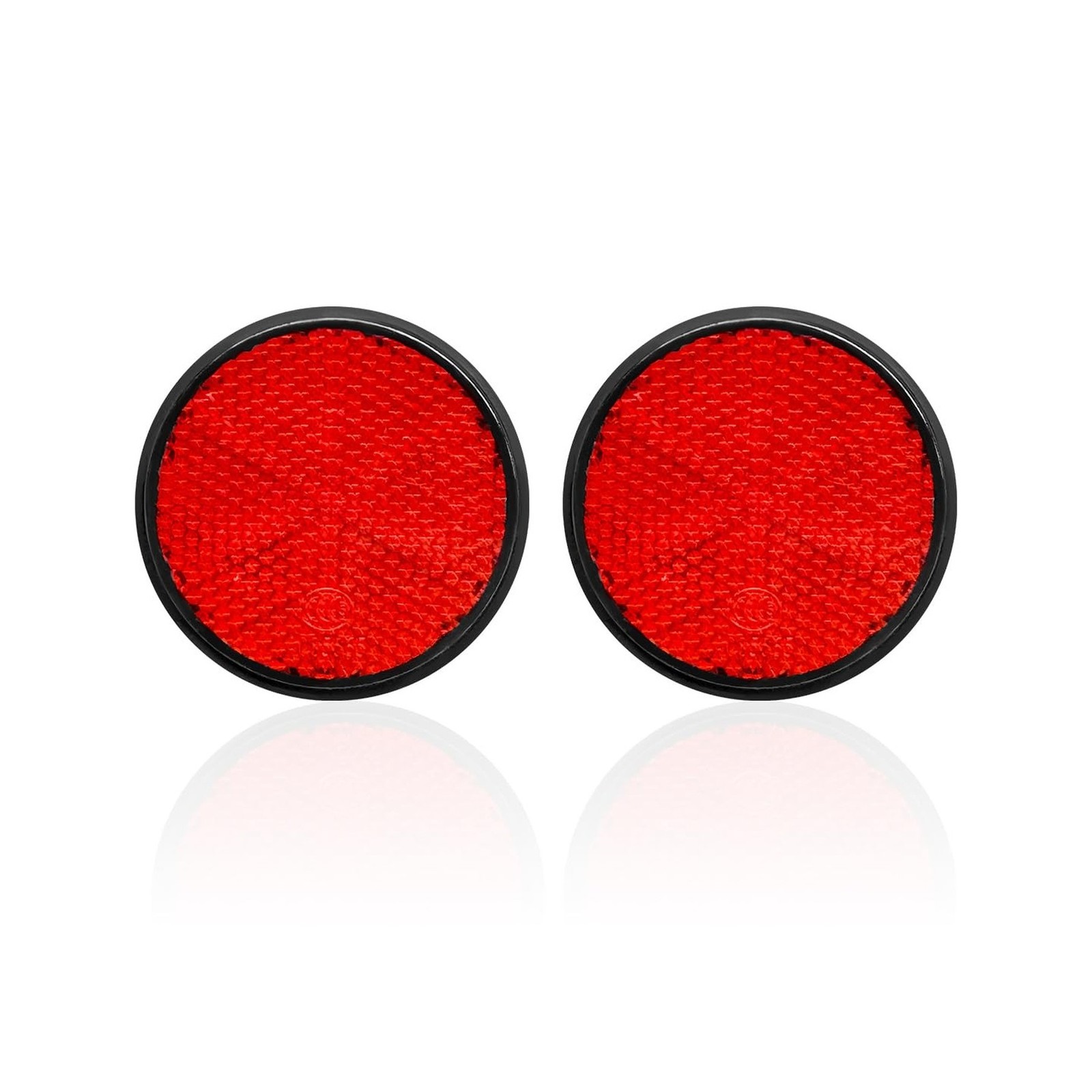 2 PCS Motorcycle Reflectors, M6 x 1.0 Screw Mounted Plastic Safety Warning Re...