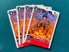 SkullMeramon ST12-07 Playset Starter Deck Jesmon Digimon Card Game x4