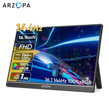ARZOPA 16.1'' 144Hz 1080P FHD Portable Gaming Monitor HDR External Second Screen