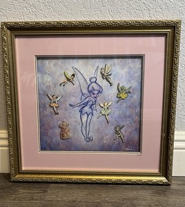 Disney Gallery JDS Tinker Bell Character History 7 Pin Framed Set Peter Pan LE