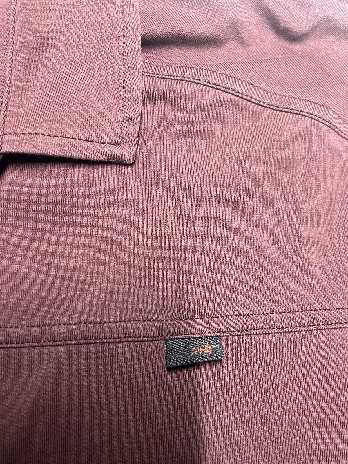 Arc'Teryx Camicia Uomo Prigione SS Polo Manica Corta Borgogna Arcteryx Cotone MED