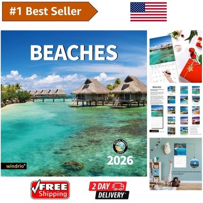 2026-2027 Beach Wall Calendar: Stunning Photography & Large Writing Blocks, 1...