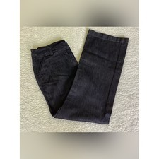 Ann Taylor Signature Trouser Pants 8 Dark Indigo Quiet Luxury NWT