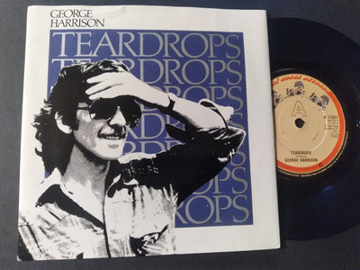 George Harrison '' Teardrops /Save The World '' 7'' PS 45rpm   UK Import  NM Vinyl