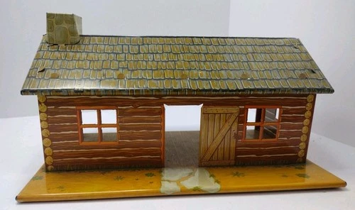 Marx Fort Dearborn Cabin Tin VTG