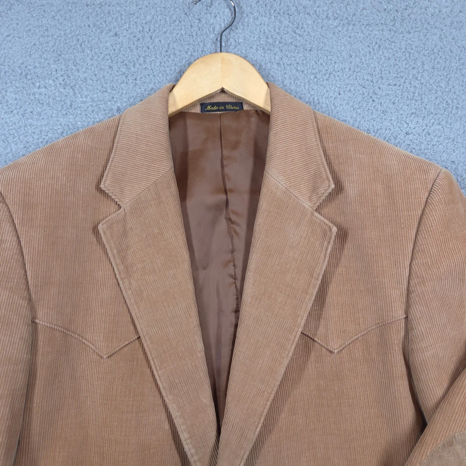 Blazer Circle S Para Hombres 42R Tostado Pana Parche en el Codo Yugo Occidental Abrigo Deportivo Chaqueta Foto 3 de 4