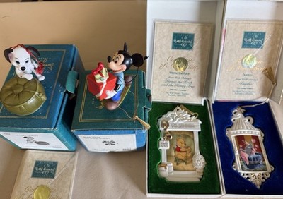 Walt Disney Ornaments LOT OF 4 Vintage 1995/1996 Lucky, Mickey, Dumbo, Winnie