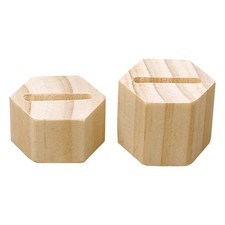 1 Pair Hexagon Ring Display Rack Wood Ring Holder Storage Rack stand ring holder