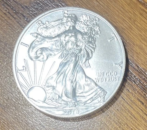 2018 Walking Liberty Silver $1, 1 OZ Fine Silver
